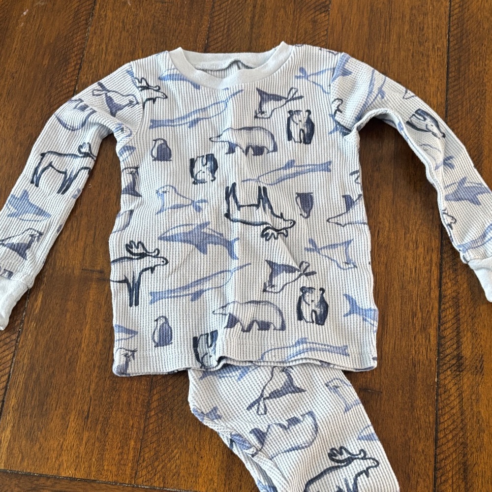 Carter's Blue and White Animal Print Pajama Set